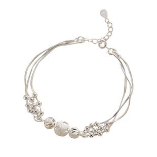 顺钦银楼S925纯银手链女年轻款转运珠手串本命年礼物送女友闺蜜款