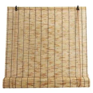 大密度精编芦苇帘子遮阳茶室墙面天棚装饰禅意草席竹窗帘卷帘定做