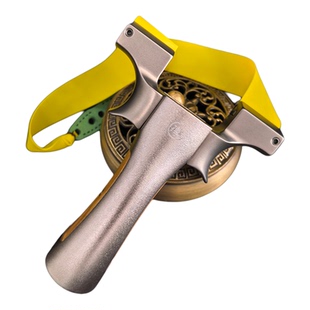 新款眭氏猛禽钛合金龙齿夹片弹弓高精准快压扁皮弹弓户外弹射玩具