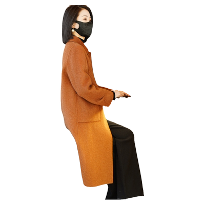 迪芬璐嘉双面呢羊毛骆驼绒大衣