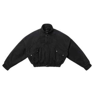 FMT 原创复古做旧水洗小众宽松bomber座山雕加厚夹克外套男秋冬潮