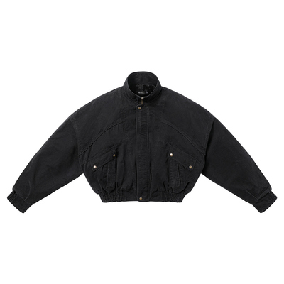 FMT方领秋冬宽松洗水做旧bomber