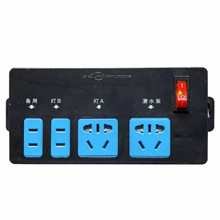 闽江MJ鱼缸液晶触摸显示屏控制排插座水族箱温度自控系统探头包邮