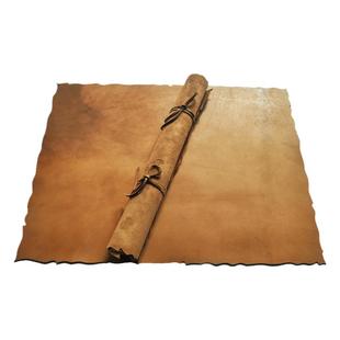 复古羊皮纸婚礼誓言卡真皮藏宝图密室探险书写手绘破旧羊皮卷地图