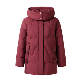 雅鹿羽绒服女短款2025冬新款妈妈装加厚中老年大码白鸭绒宽松外套