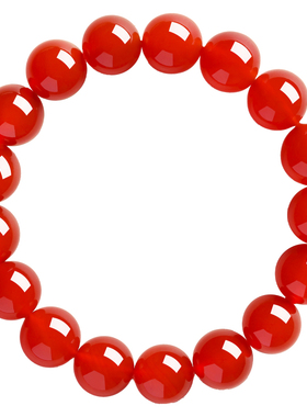 【100%官方正品】天然红玛瑙手串