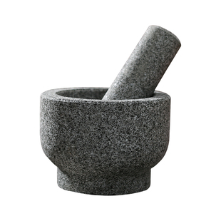 蒜泥器天然捣蒜器石臼蒜臼子捣药罐家用天然石头打磨剥蒜器压蒜器