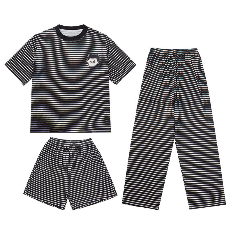 柔软亲肤女童家居服套装三件套