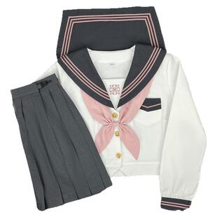 樱奈家樱曲刺绣款水手服原创JK制服日系学院风灰领三本中间服套装