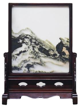 艺静空间大红酸枝古典书房插屏