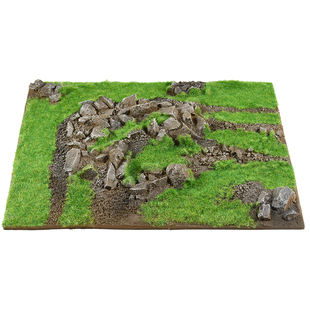 手办高达模型地台底座成品仿真工艺品装饰摆件二战军事场景小沙盘