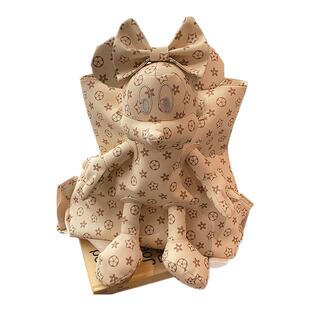 潮牌米奇双肩包2024新款大容量卡通玩偶软皮休闲背包大学生包女