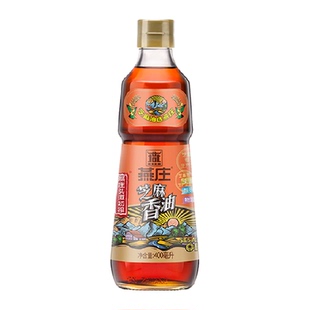 燕庄头道初榨芝麻香油400ml*1瓶调味油家用凉拌菜食用油物理压榨
