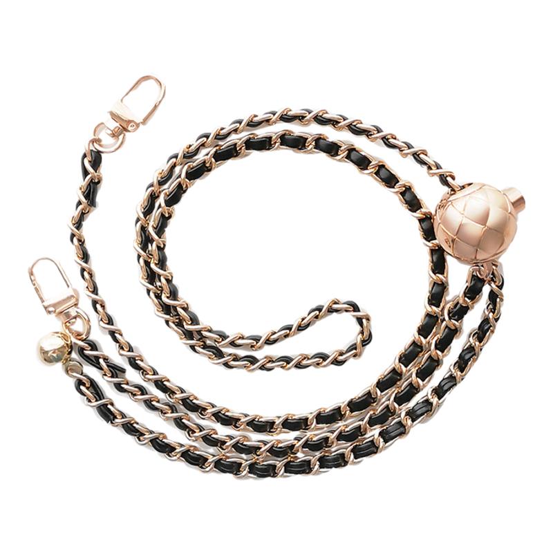 小香金珠圆球肩带高档包包金属链条单买可调节斜挎包带配件手提