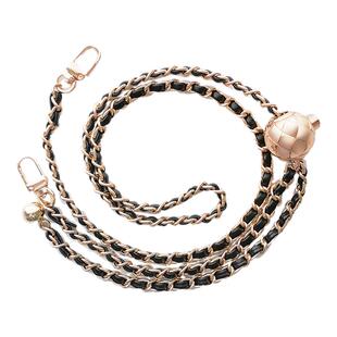 小香金珠圆球肩带高档包包金属链条单买可调节斜挎包带配件手提