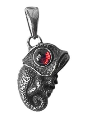 个性朋克手工做旧蜥蜴吊坠s925银