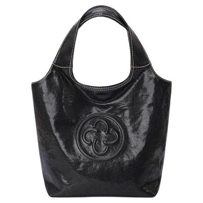 CASSILE卡思乐MINI马甲手提包植鞣水晶牛皮单肩斜挎黑色小菜篮包