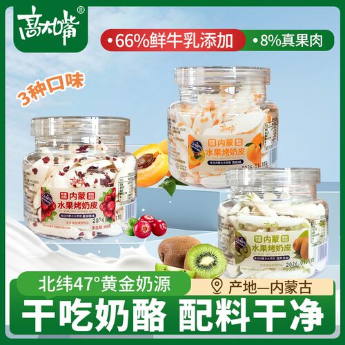 高大嘴真果肉鲜烤奶皮烤酸奶高钙高蛋白儿童零食内蒙草原特产60g