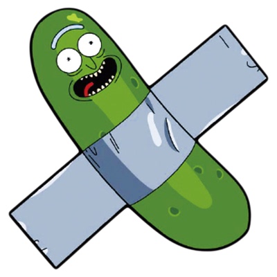 TLP反光贴 贴到墙上的腌黄瓜 pickle Rick 动漫平板防水贴纸