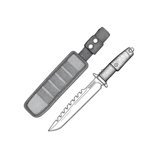 极端武力捕鲸叉户外刀具不锈钢CAD图纸模型激光切割设计图DXF DWG