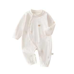 婴儿连体衣春秋纯棉a类婴幼儿衣服早春季新生儿满月宝宝哈衣爬服