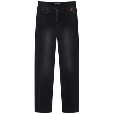 TeenieWeenie小熊奥莱黑色加绒牛仔裤休闲时尚长裤美式