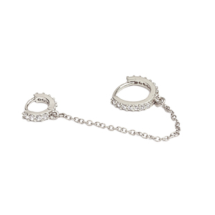 二十二丁目 十字架耳圈女设计感长款流苏耳环女小众超闪ins耳饰