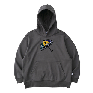 Battles 牙刷绣彩伞连帽卫衣重磅420g美式宽松帽衫休闲秋冬