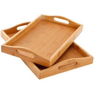 竹木茶盘托盘长方形商用家用茶杯竹制日式水杯收纳杯子茶具烧烤