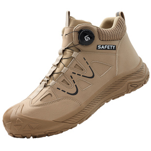 高帮劳保鞋男款士透气防砸防刺穿钢头耐磨工地工作安全男鞋带钢板