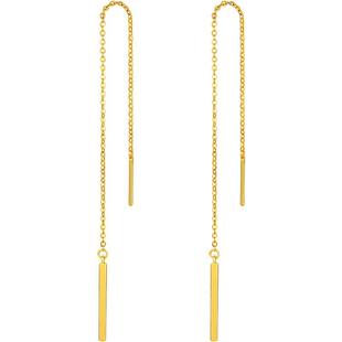 周六福5G黄金耳饰女2代无极金系列计价足金耳坠耳链新年礼物