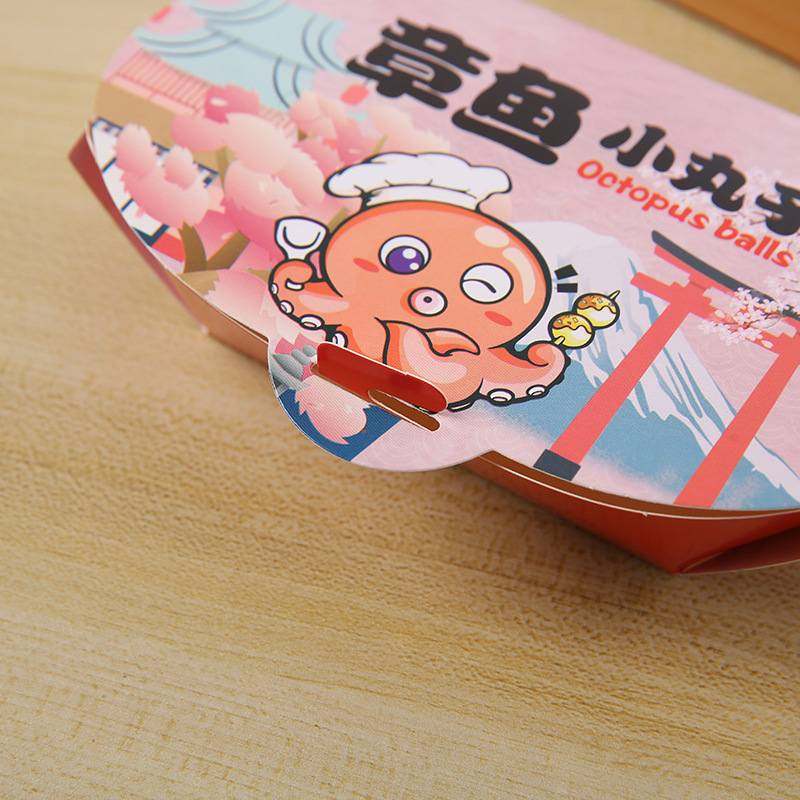 章鱼小丸子包装盒468粒外卖章鱼烧打包加厚一次性盒子包装盒小吃