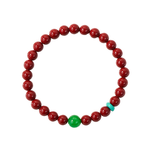 本命年紫金砂手串转运珠天然干青翡翠绿松石手链女马年护身符礼物