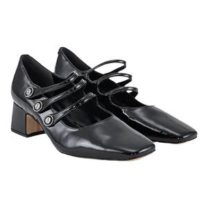 SAM EDELMAN秋季款时尚漆皮方头粗跟玛丽珍鞋单鞋女TRUETTE
