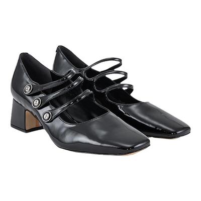 SAMEDELMAN漆皮粗跟玛丽珍鞋