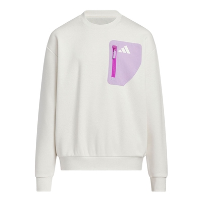 adidas阿迪达斯冬新款保暖运动休闲圆领套头衫女大童卫衣 KC0221