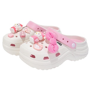 HelloKitty女款洞洞鞋2026夏季新款厚底拖气外穿凉拖鞋时尚休闲鞋