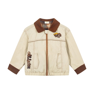 马拉丁儿童外套25秋装新款男童小童巴恩复古灯芯绒夹克外套