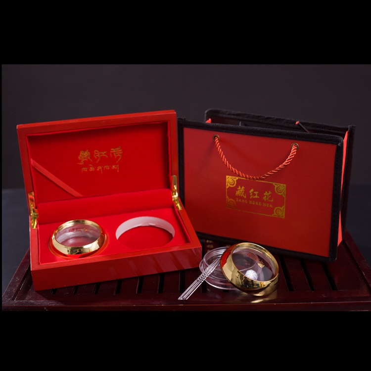 藏红花包装盒亚克力双瓶10子装克批发藏红花送礼品盒礼盒定制木盒