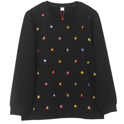 千美中老年妈妈秋装长袖加大加肥薄款纯棉女装上衣宽松打底衫t恤