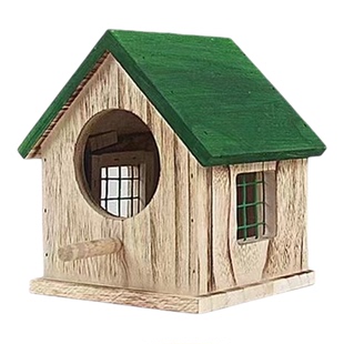 {温馨小家}安全小鸟新窝实木阳台繁殖箱鹦鹉家居保温保暖佩戴绑绳