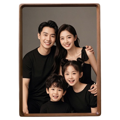 全家福实木相框挂摆两用榫卯结构