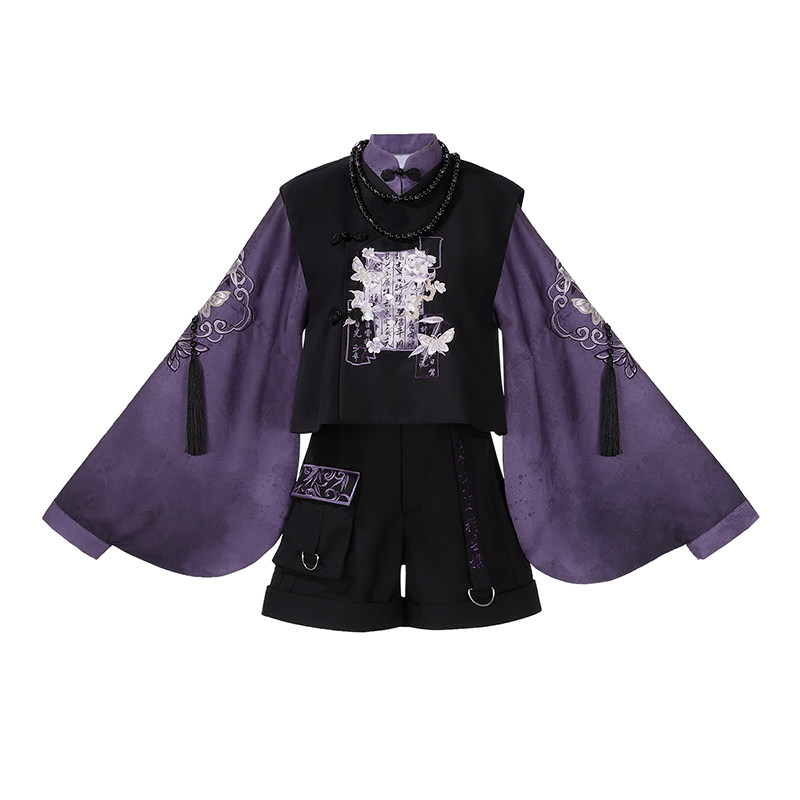 改良日常可穿汉服马甲短裤套装