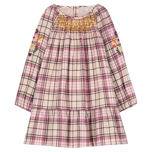 3件5折 Little现货法国louise misha FW25儿童女宝碎花长袖连衣裙