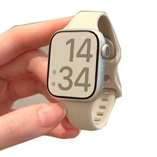 适用apple watch8表带运动硅胶苹果手表iwatch765/SE2代细款蝴蝶扣男女生新款45/41mm小众高级感可爱夏季透气