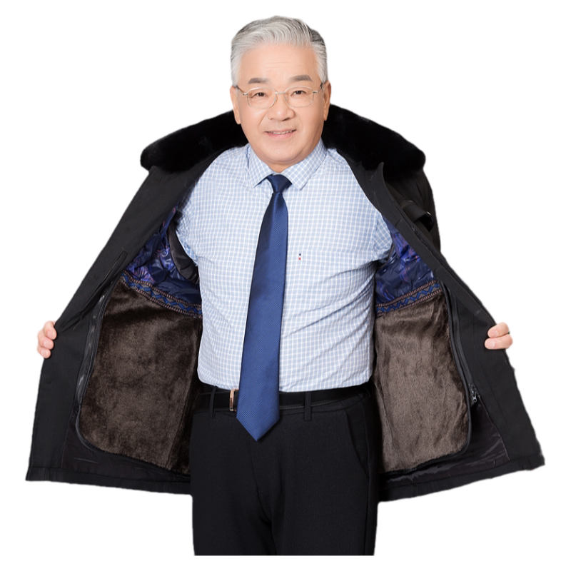 老人保暖加绒加厚棉衣外套冬季