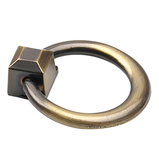 现代简约抽屉单孔吊环小拉手新中式古铜色橱柜柜子衣柜门把手手柄