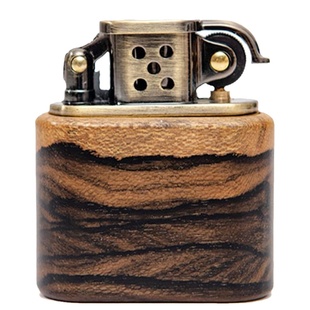 煤油打火机男士定制个性创意纯铜复古木质防风火石生日礼物送男友