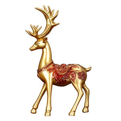 创意招财鹿摆件客厅酒柜轻奢装饰