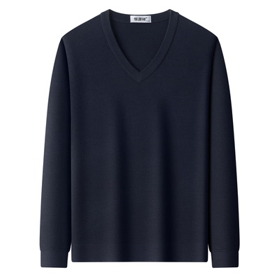 恒源祥男士V领薄款羊毛衫